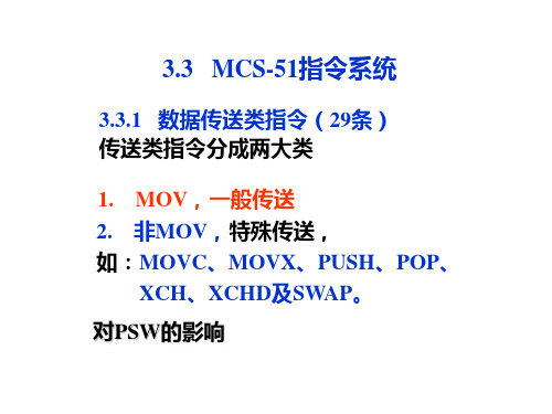 MCS-51单片机指令系统-数据传送类指令