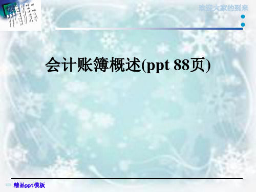 会计账簿概述(ppt 88页)