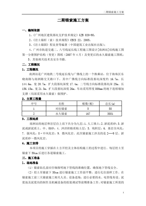 二期锚索施工方案