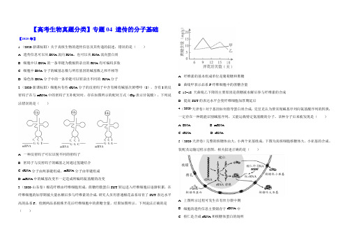 【高考生物】专题04 遗传的分子基础(含答案)