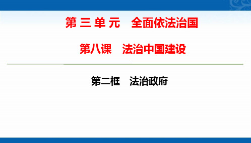 2020-2021学年新教材部编版政治必修3课件-法治中国建设-第二框-法治政府