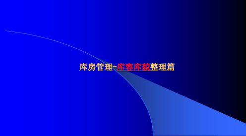 库房管理--库容库貌整理篇详解