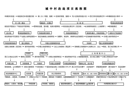 城中村改造项目流程图