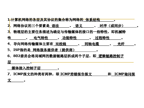 计算机网络简明教程复习(并答案)