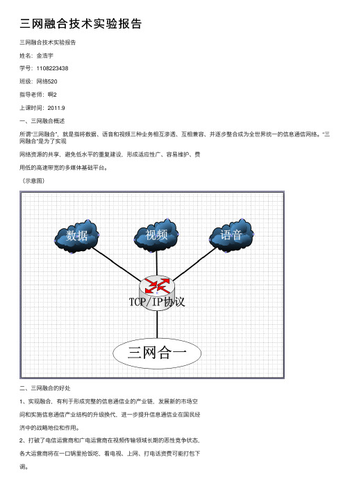 三网融合技术实验报告