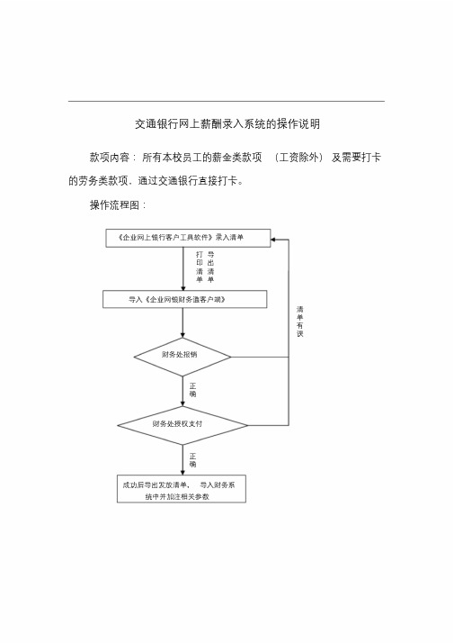 交通银行网上薪酬录入系统地操作说明