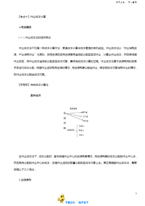 2019中级财务管理92讲第66讲作业成本计算(1)