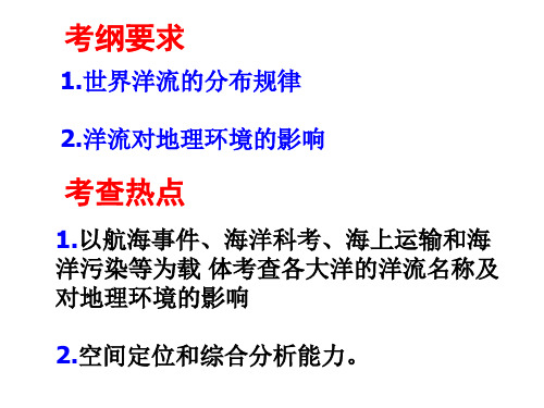 高三一轮复习《洋流的分类和分布规律》.