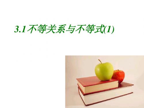 3.1不等式与不等关系1