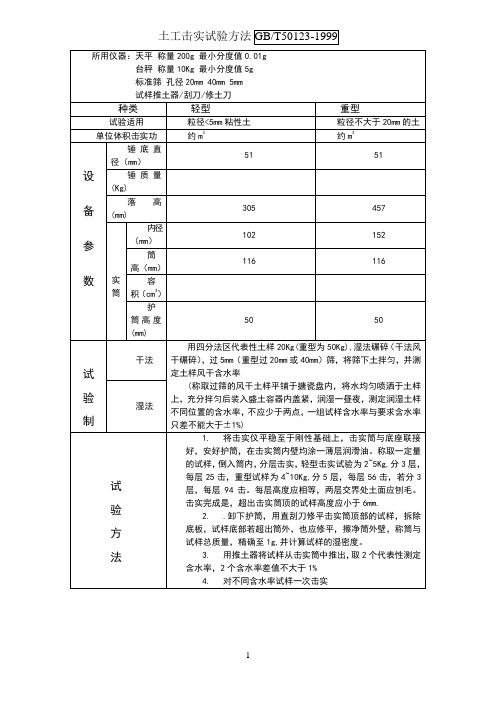 土工击实试验方法