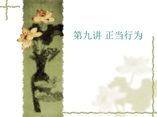 九章节正当行为