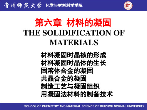 材料科学基础第六章材料的凝固.