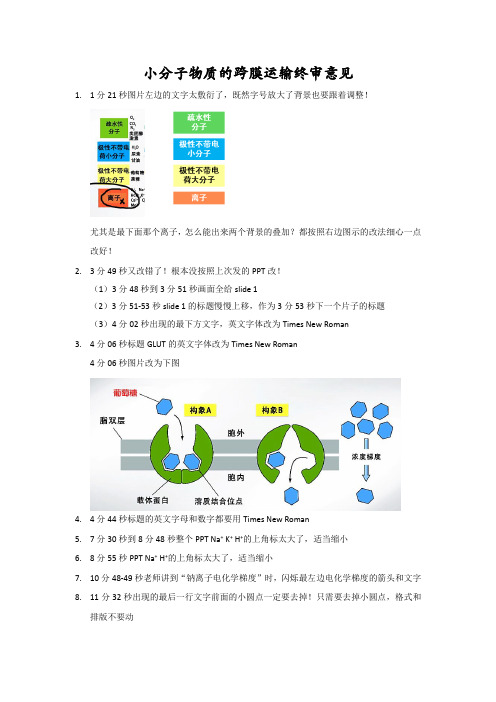 小分子物质的跨膜运输终审意见2022