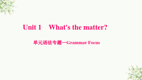 松原市八中八年级英语下册Unit1What'sthematter单元语法专题_GrammarFocu