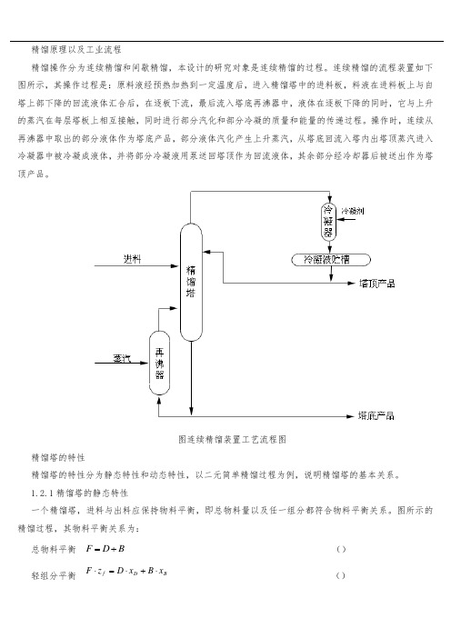 精馏塔提留段温度单回路控制