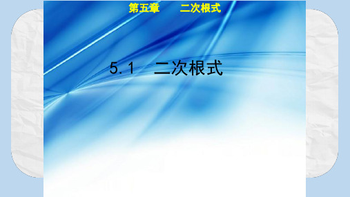 八年级数学上册第5章二次根式5.1二次根式教学课件新版湘教版