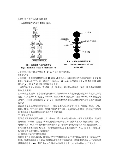 压延铜箔生产工艺