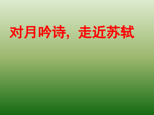 语文:5.25《水调歌头·明月几时有》课件(1)(新人教版八年级下册)