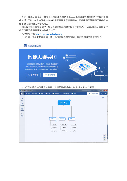 迅捷思维导图快速绘成法