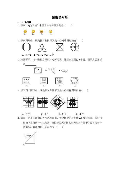 中考数学总复习《图形的对称》专题训练(含答案)