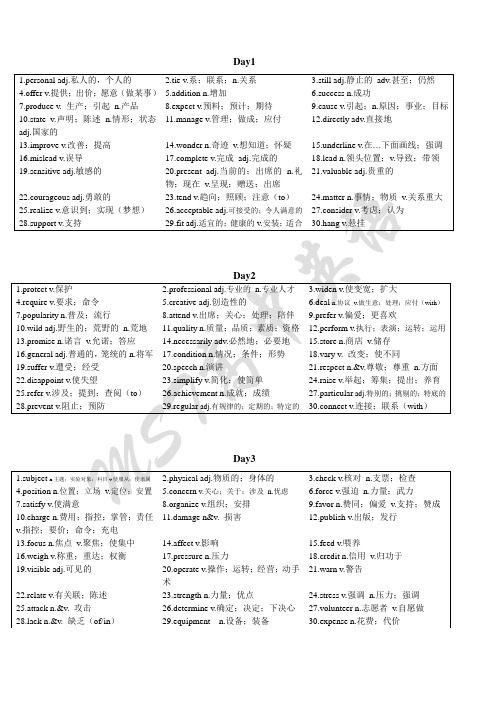 高中英语词汇