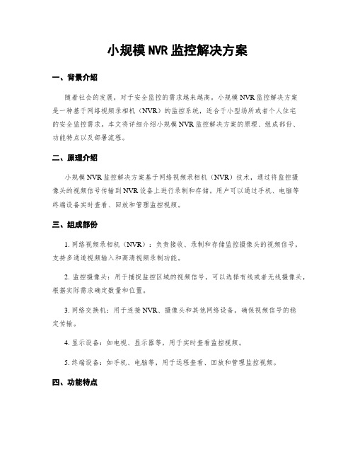 小规模NVR监控解决方案