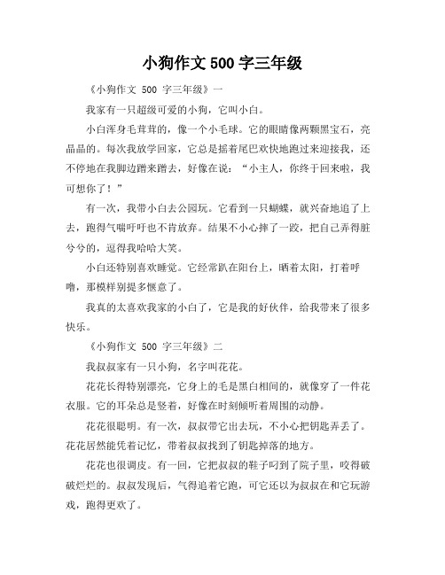 小狗作文500字三年级