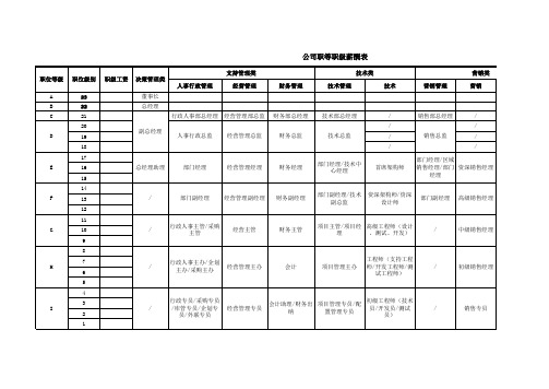 XX公司职等职级表