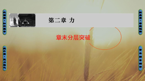 最新-2021学年高中物理教科版必修一课件:第2章 力 章末分层突破 精品