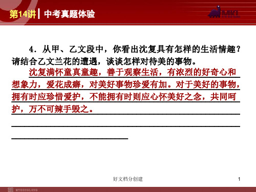 (最新修订)新课标初中语文教学课件：古诗文阅读_106-110