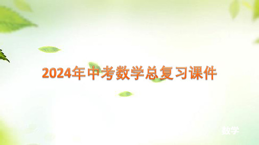 2024年九年级中考数学总复习课件：专题一+多解填空题