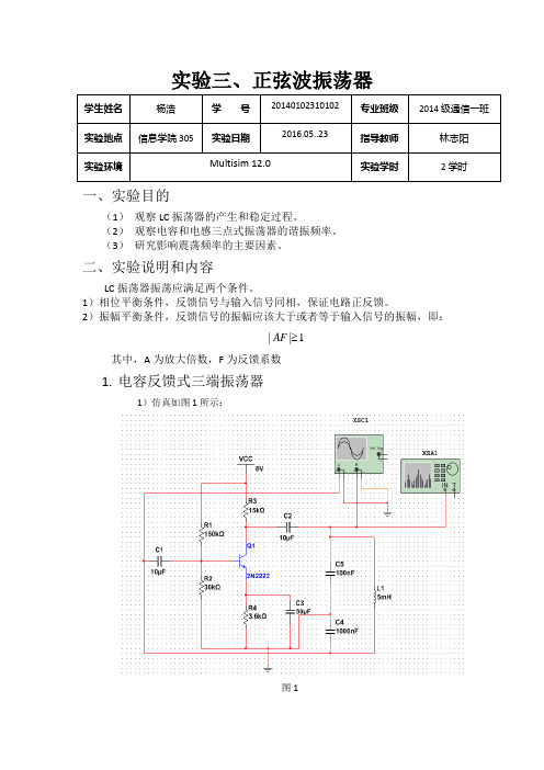 通信电子线路实验三