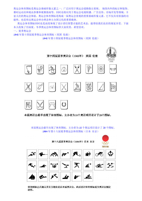 历年奥运会体育图标