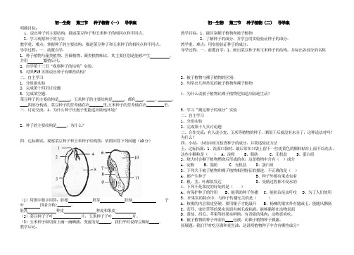 初一生物《种子植物》导学案