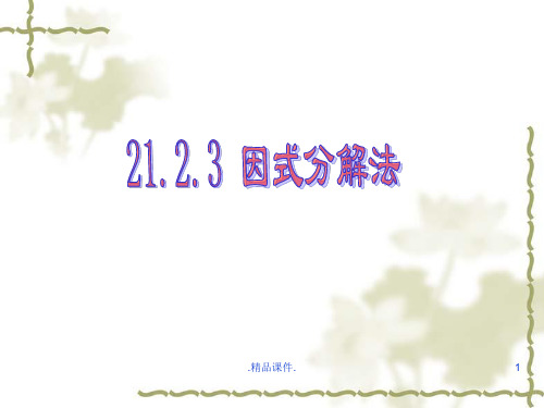 详细版人教版九年级数学上册课件21.2.4《因式分解法》课件课件共35张PPTppt.ppt