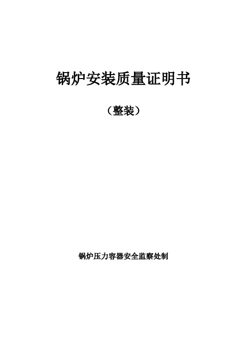 锅炉整装内页汇总