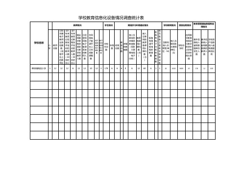 中心学校信息化建设汇总表