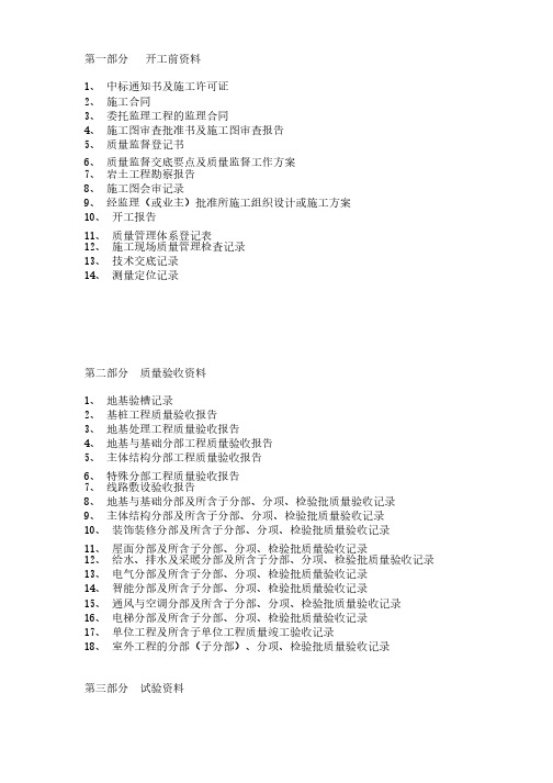 水利水电施工资料员需整理的资料大全