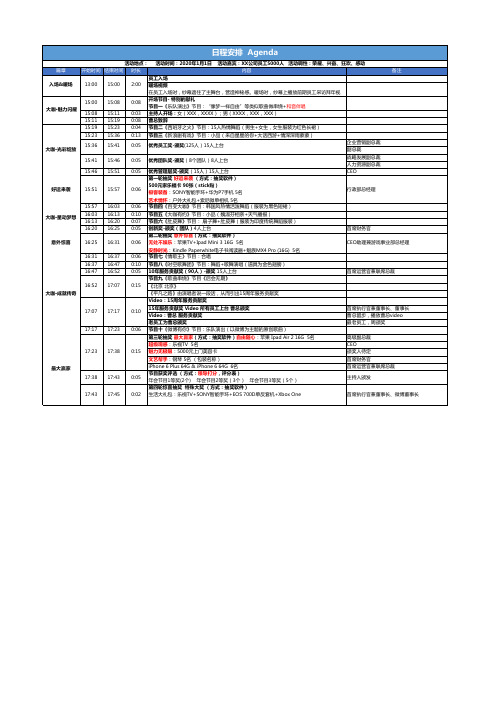 通用年会执行手册