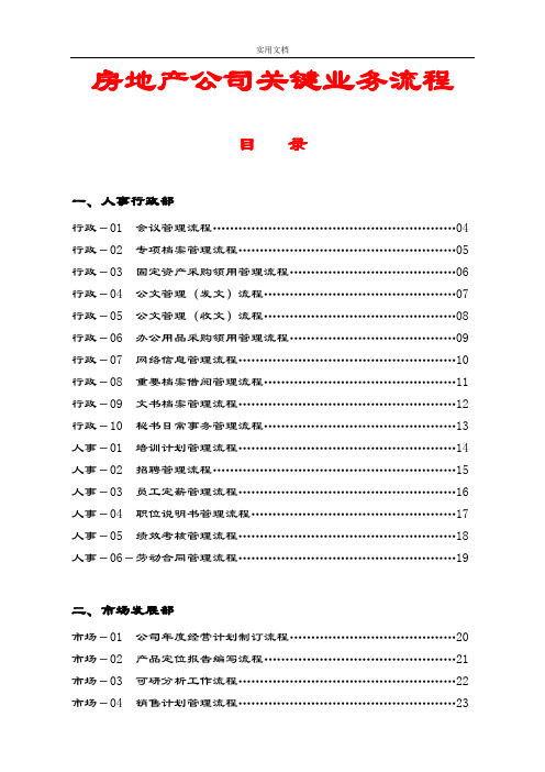 房地产公司管理系统全套业务流程图