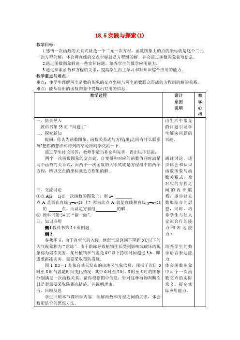 八年级数学下册 18.5实践与探索(1)教案 华东师大版