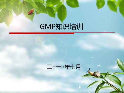 《GMP知识培训》幻灯片PPT