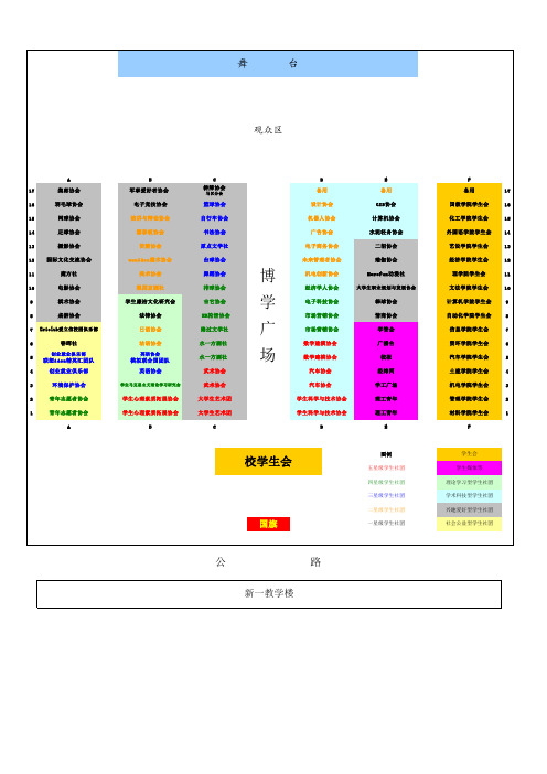 武汉理工2012纳新宣传赶集会场地分配图(最终版)彩