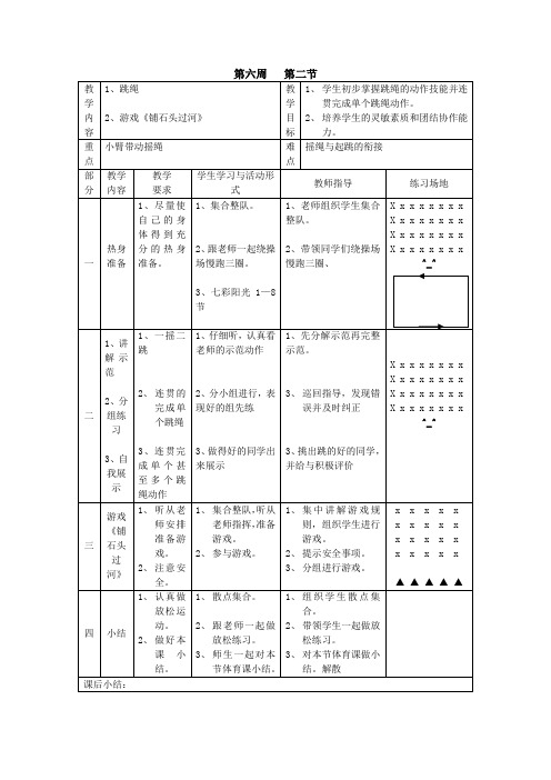 小学体育教案