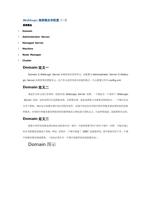 Weblogic集群概念和配置文档