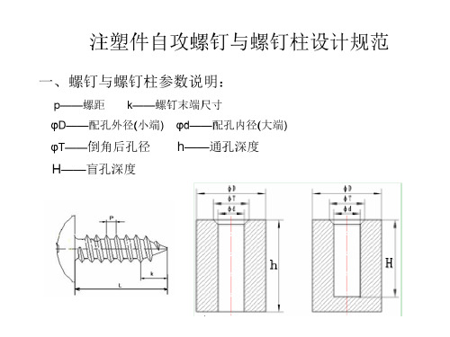 注塑件自攻螺钉与螺钉柱设计规范_2022年学习资料