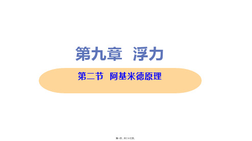 新沪科版八年级下册初中物理 第二节 阿基米德原理 教学课件