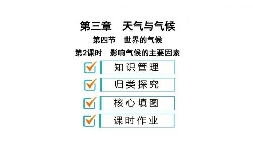 2018年春人教版七年级地理上册课件：第三章 第4节 第2课时 影响气候的主要因素