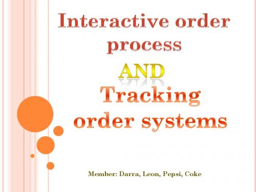 tracking order systems