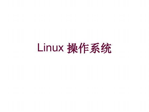 Linux操作系统培训 精选文档